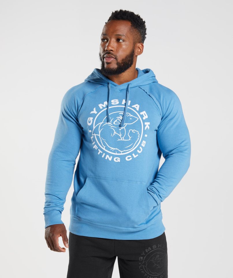 Men\'s Gymshark Legacy Hoodie Blue | NZ 0CMLST